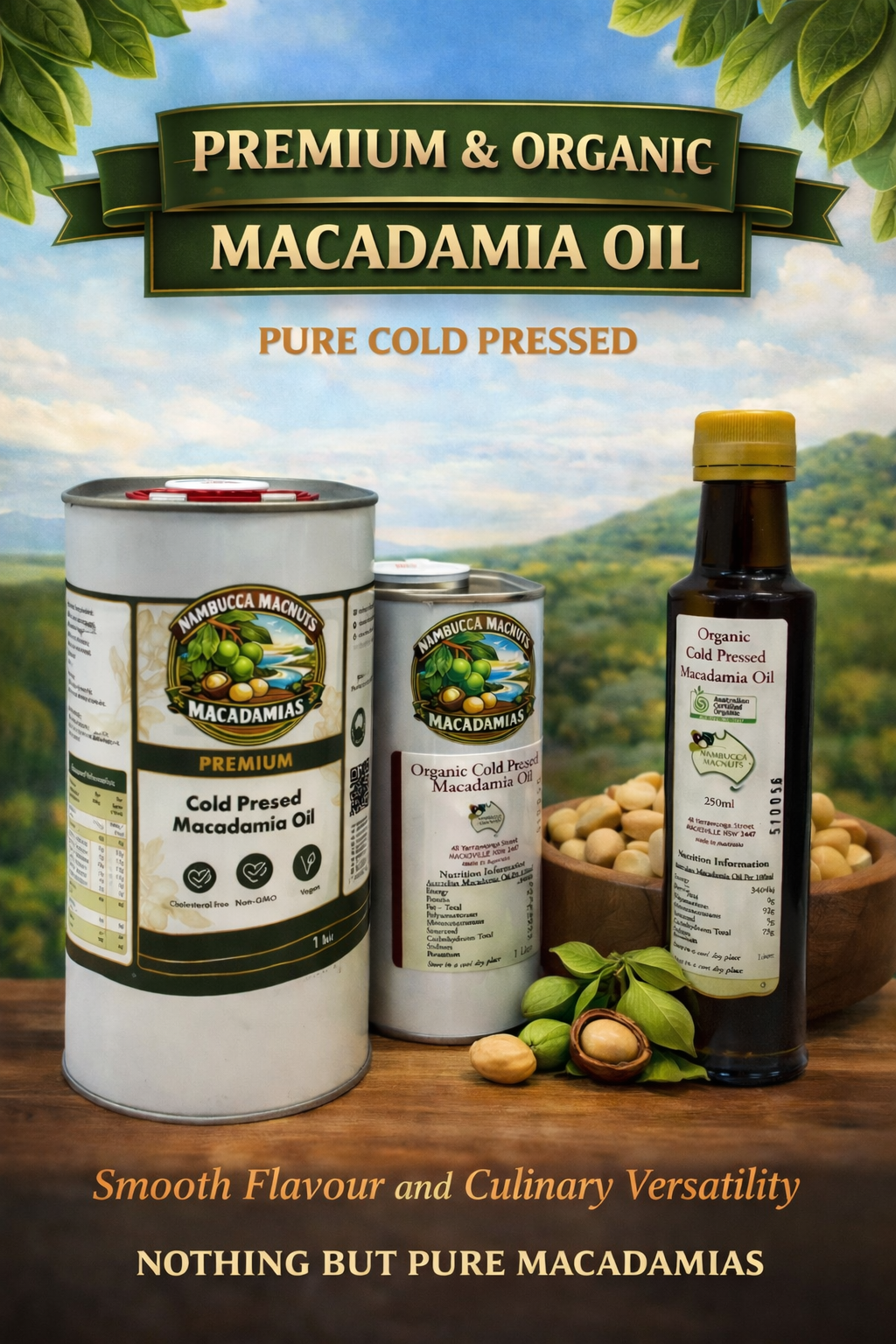 Premium & Organic Oils 1ltr 3Ltr 250ml