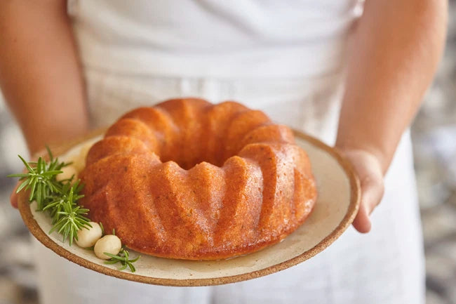 organic macadamia oil and rosemary cake