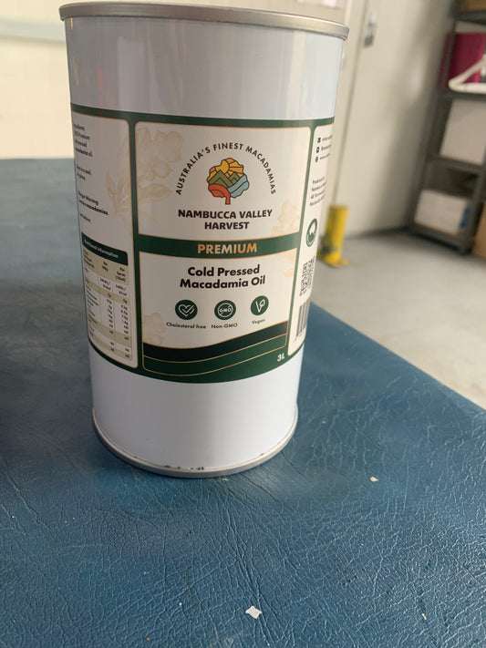 Premium Cold Pressed Macadamia Oil 3 Litres - Macnuts