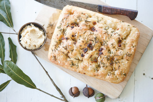 freshly baked, home made focaccia