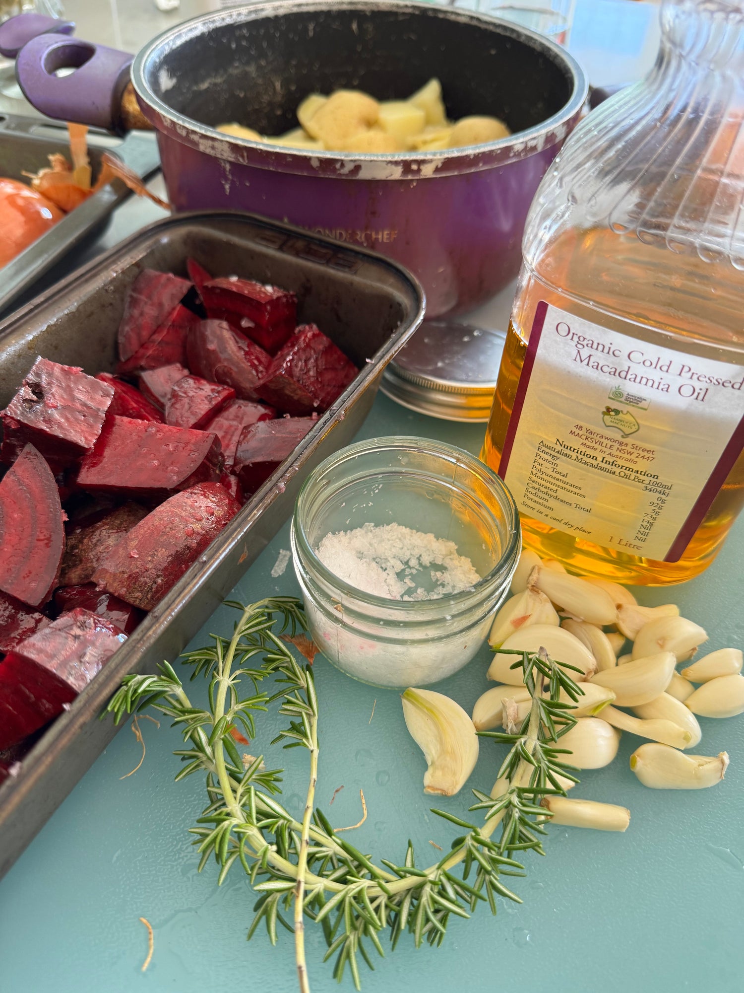 A single nut on a macadamia tree.