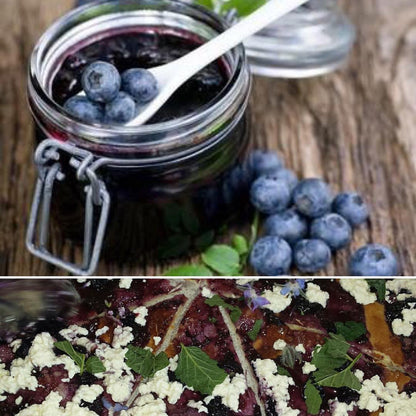 Spreads: Blushing Blueberries Blueberry and Rose Petal Jam - Macnuts