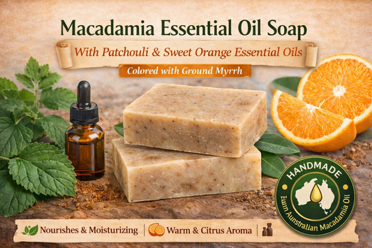 Soaps: Macadamia and Essential Oil of Patchouli