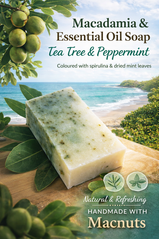 Soaps: Macadamia and Essential Oil Soap Bar Tea Tree