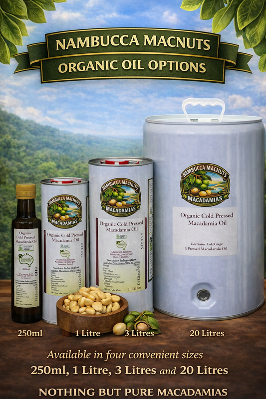 Cold Pressed Organic Macadamia Oil 20L Drum