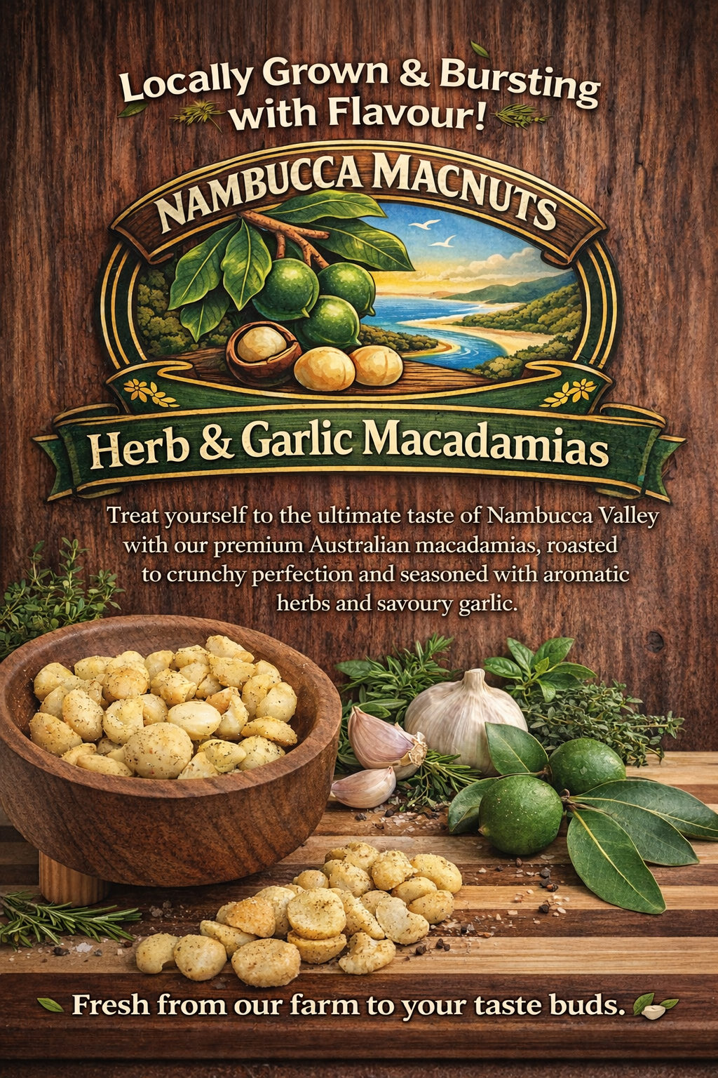 Herb & Garlic Roasted Macadamia