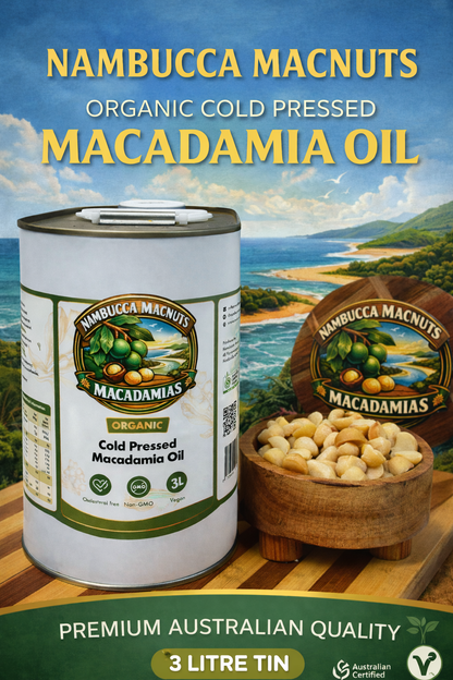 Organic Cold Pressed Macadamia Oil 3 Litre