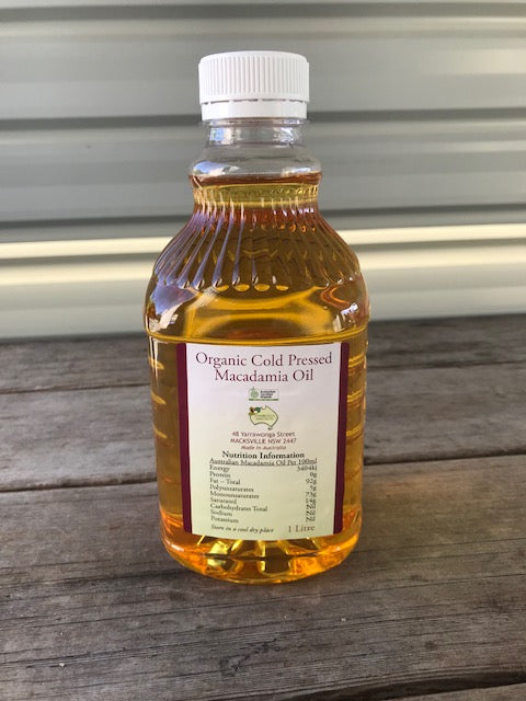 Organic Cold Pressed Extra Virgin Macadamia Oil