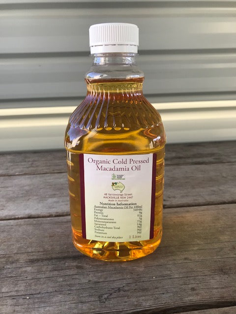 Organic Cold Pressed Macadamia Oil - Macnuts