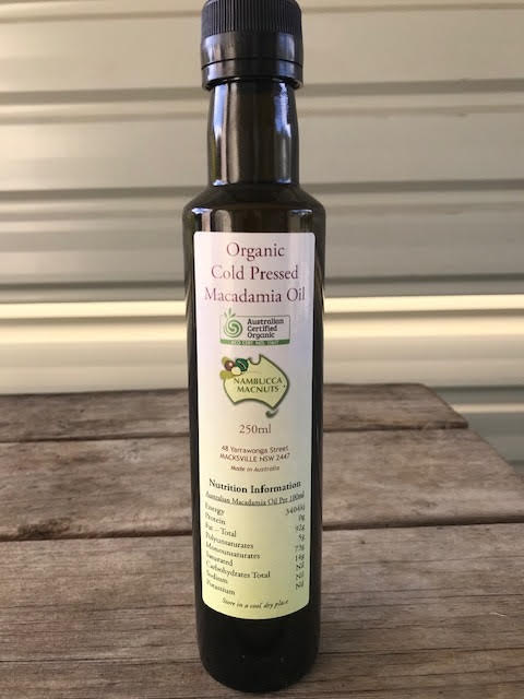 Organic Cold Pressed Extra Virgin Macadamia Oil