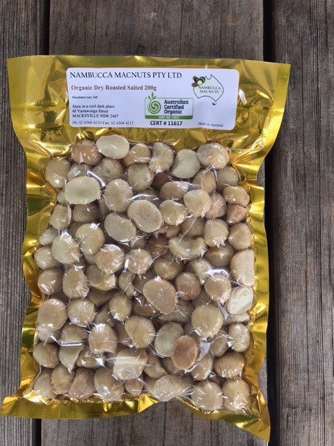 Organic Dry Roasted & Salted Macadamias - Macnuts