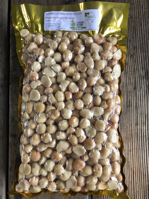 Organic Macadamias Dry Roasted No Salt