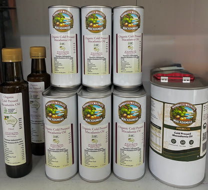 Organic Cold Pressed Macadamia Oil 1 Litre
