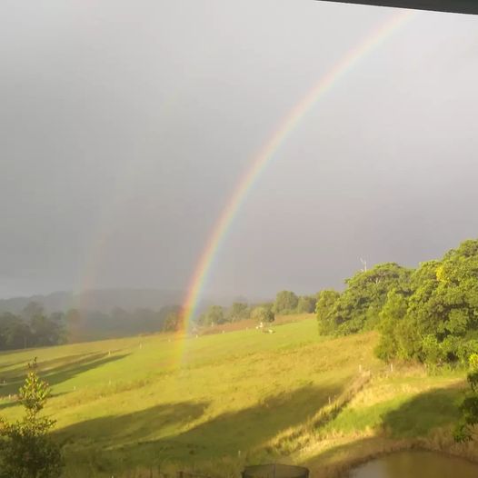 A rainbow over the fields at Rainbow valley