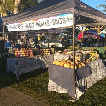 Another day, another market.  Nambucca Valley locals and visitors just love our markets. They are a great place to meet your friends and other locals and buy local too! 
They leave supermarkets for dead, right! 
Macnuts