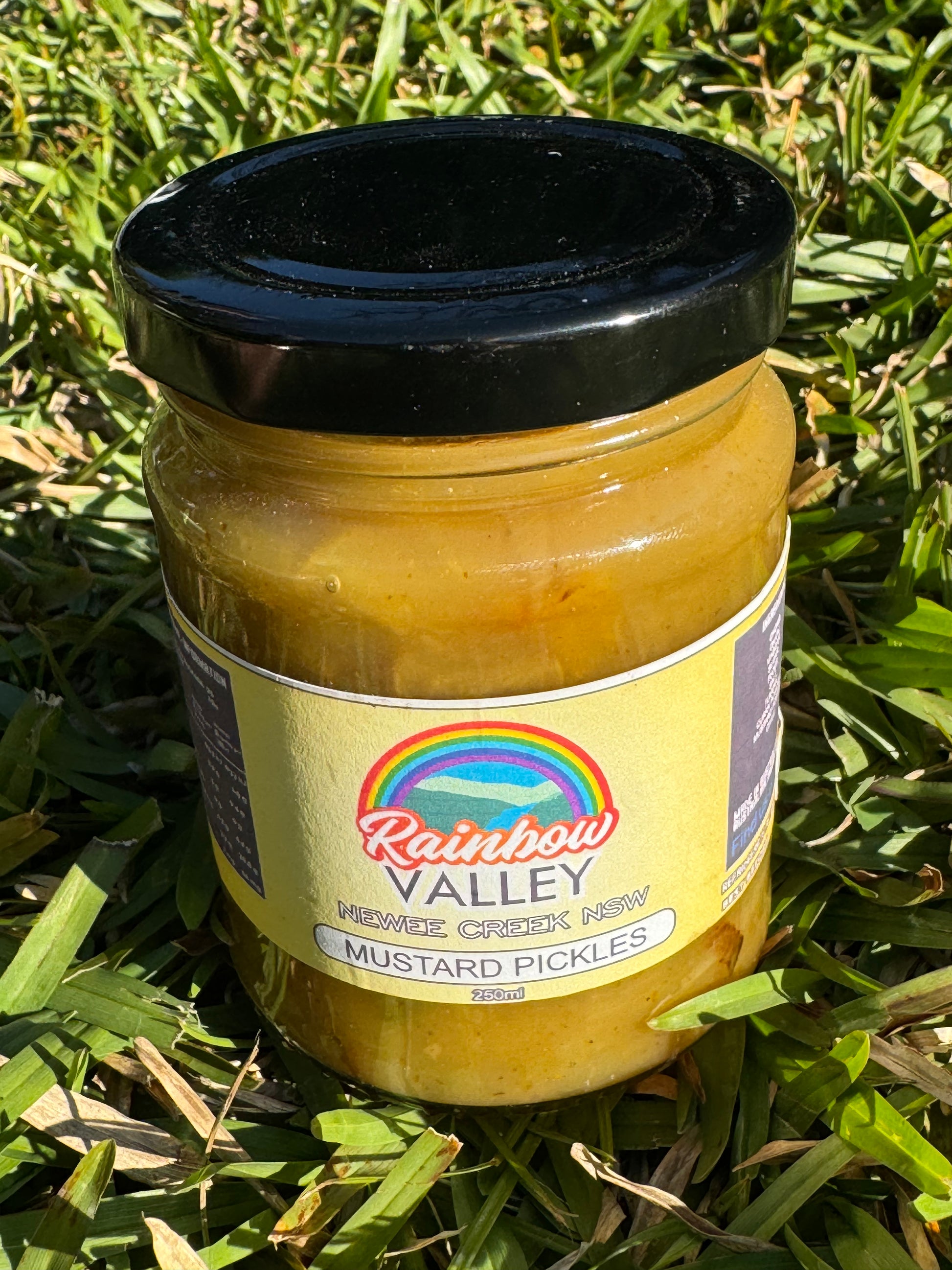 Who does not love a good mustard? This mild mustard picke form Rainbow Valley harvest is great on sandwiches and the kids sausages - Macnuts