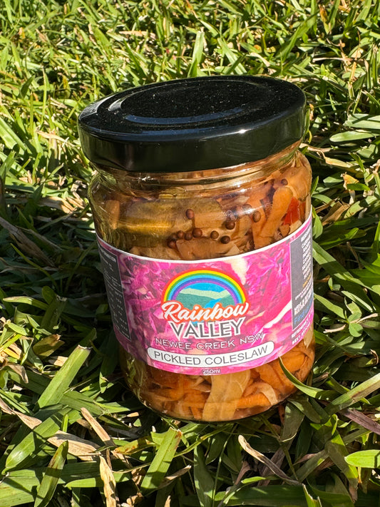 Who doesn't love a good coleslaw with their bbq! Here it is in a bottle pickled and equally yum with a bbq - Macnuts