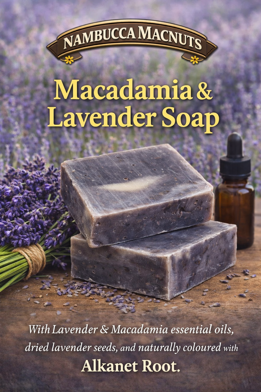 Soap: Macadamia Oil and Essential Oil of Lavender