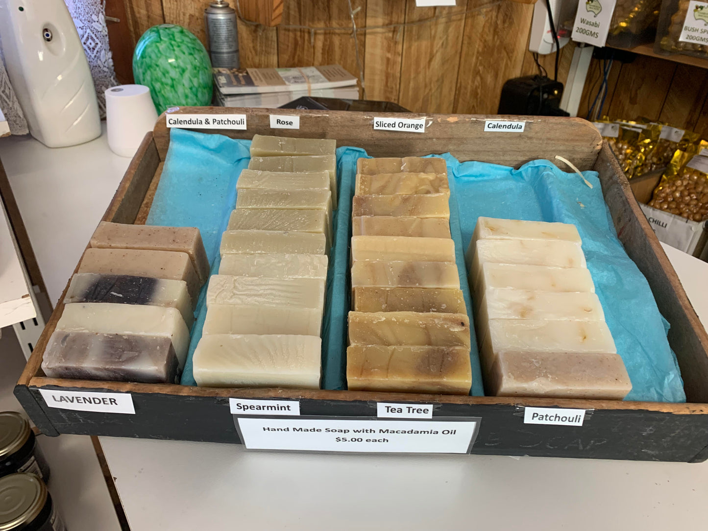 Soaps: Macadamia and Essential Oil Soap Bar Calendula.